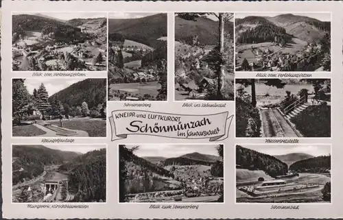 Schönmünzach, Mehrbild, gelaufen 1956