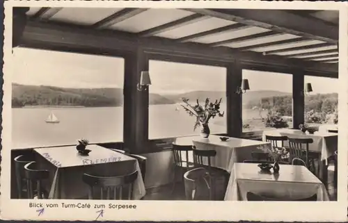 Sunder, vue de la tour Cafe au lac Sorpes, couru