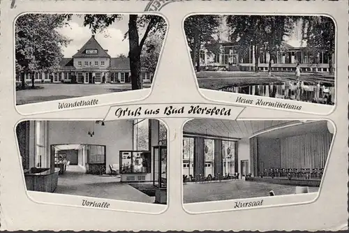 Bad Hersfeld, Wandelhalle, Neues Kurmittelhaus, Vorhalle, Kursaal, gelaufen 1959