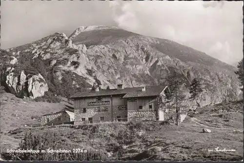 Schönau am Königssee, Schneibsteinhaus mit Schneibstein, gelaufen 1957