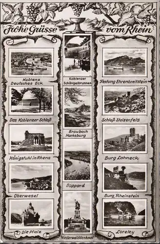 Salutation du Rhin, multi-images, couru 1959