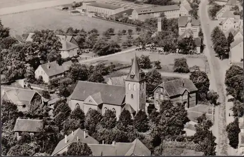 Mennighüffen, Kirche, Fliegeraufnahme, ungelaufen