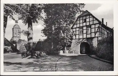 Tecklenburg, Legge mit Kirche, gelaufen 1956