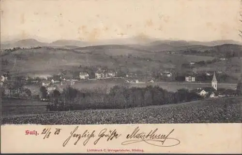 Sulz Stangau, Stadtansicht, gelaufen 1903