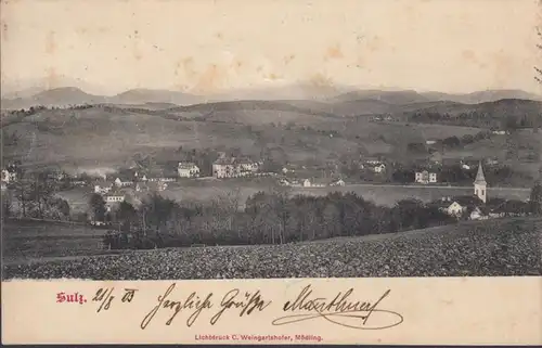 Sulz Stangau, vue de la ville, couru en 1903