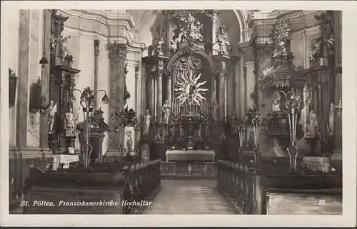 Saint-Pélétin, Église franciscaine, autel, couru en 1935