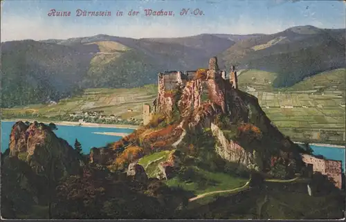 Dürnstein, Ruine Dürnstein in der Wachau, gelaufen