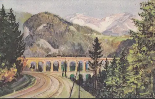 Semmering, Kalte Rinne mit Raxalpe, gelaufen 1943