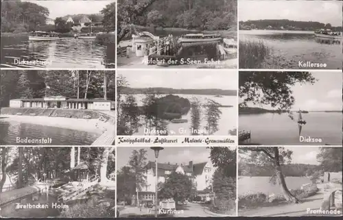 Malente, Badeanstalt, Tretbecken Holm, Kurhaus, Promenade, gelaufen 1958