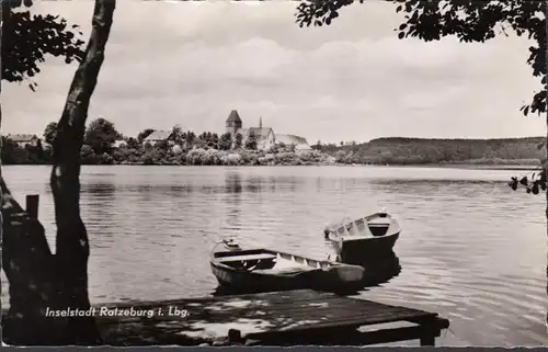 Ratzeburg, See, Ruderboote, gelaufen 1968