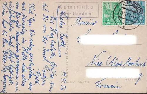 Zinnowitz, Ostseebad, Kurhaus, gelaufen 1956