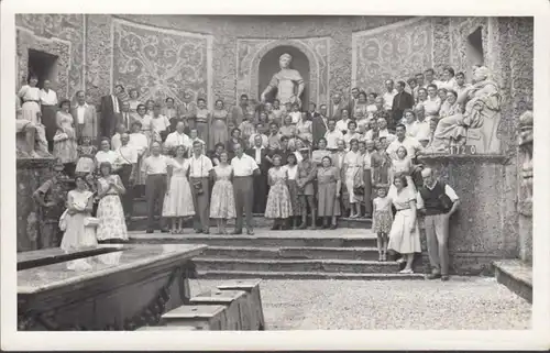 Salzburg, Schloss Hellbrunn, Gruppenbild, ungelaufen