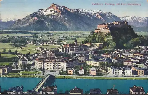 Salzbourg, forteresse avec la montagne sous-marine, couru 1913