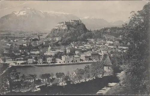 Salzburg vom Kapuzinerberg, gelaufen