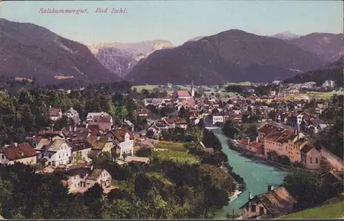 Bad Ischl, Stadtansicht, gelaufen