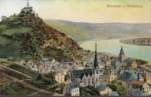 Braubach und Marksburg, gelaufen 1913