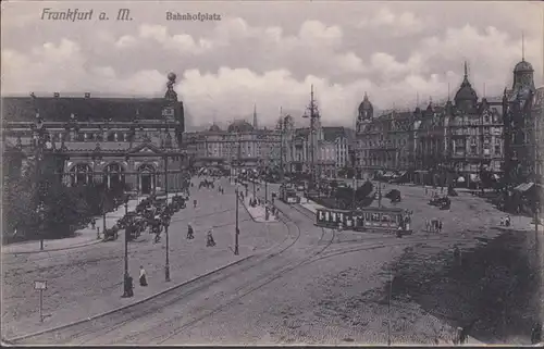 Frankfurt am Main, Bahnhofplatz, Strassenbahn, ungelaufen