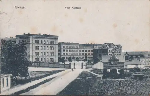 Giessen, Neue Kaserne, gelaufen 1919