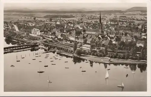 Radolfzell, Fliegeraufnahme, gelaufen 1955