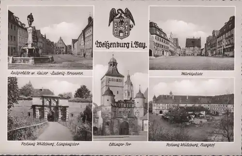 Weissenburg, Luitpoldstrasse, Marktplatz, Festung, ungelaufen
