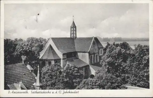 Kaiserwerth, Suitbertuskirche, gelaufen 1957