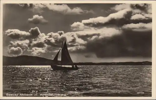 Seebad Ahlbeck, Abenstimmung, Segelboot, ungelaufen