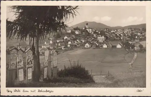 Lam, Stadtansicht mit Hohenbogen, ungelaufen- datiert 1957