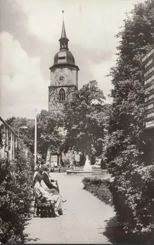 Friedrichroda, Kuranlagen an der Kirche, gelaufen 1979