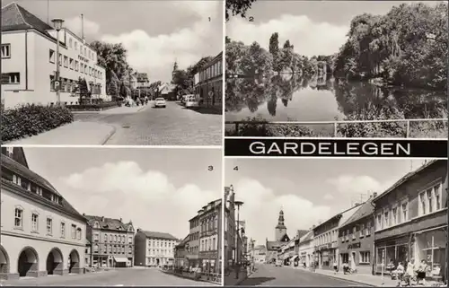 Gardelegen, Bahnhofstrasse, Stadtgarten, Rathausplatz, gelaufen 1980