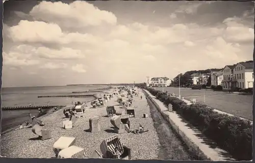 Heiligendamm, promenade de plage, paniers de plages, couru en 1963
