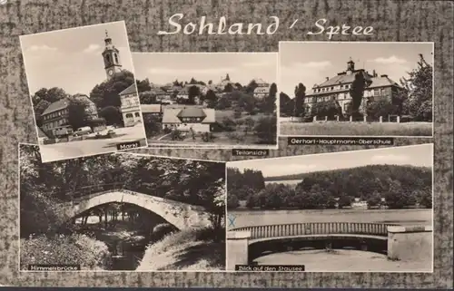 Sohland, Markt, Oberschule, Himmelsbrücke, gelaufen 1966