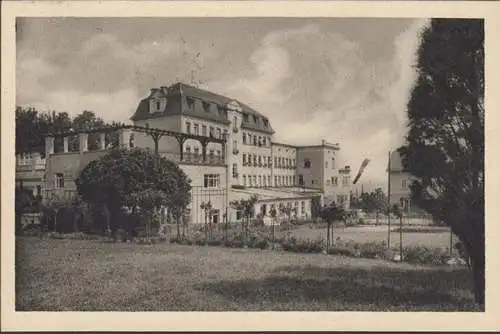 AK Saasa, Else Haus, Schwestern und Kurheim vom Roten Kreuz, gelaufen 1938