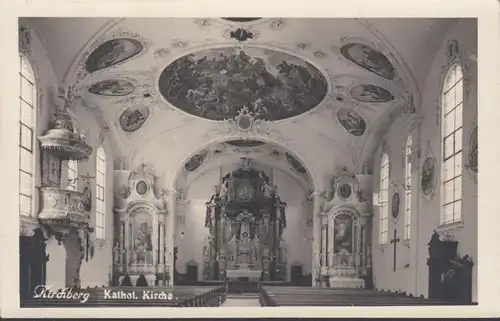 Kirchberg, Katholische Kirche, Innenraum, Kanzel, Altar, ungelaufen