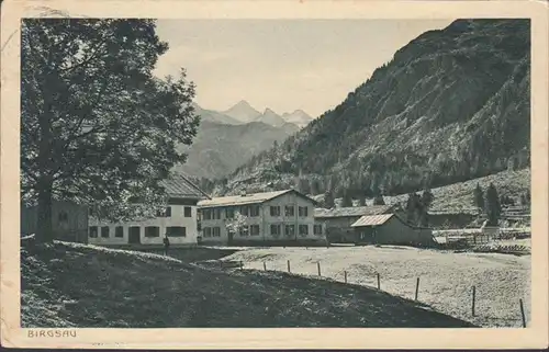 Birgsau près de Oberstdorf, vue de la ville, couru en 1926