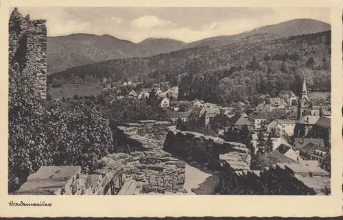 Badenweiler, vue sur la ville, couru en 1935