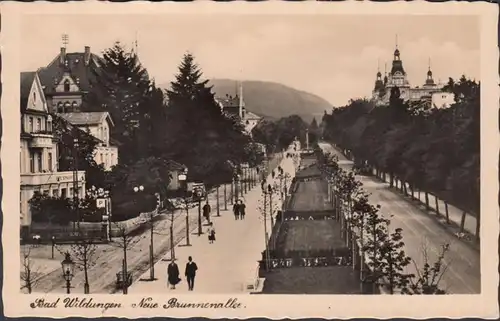 Bad Wildungen, Neue Brunnenallee, gelaufen 1936