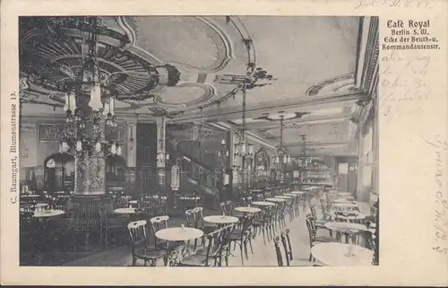 Berlin, Cafe Royal, Kommandantenstrasse, gelaufen 1907