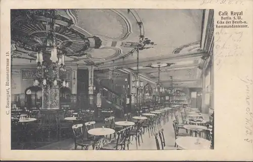 Berlin, Cafe Royal, Kommandantstrasse, couru en 1907