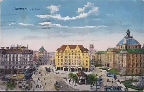 München, Karlsplatz, gelaufen 1926