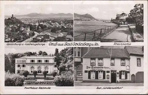 Bad Godesberg, partie Rhin, Kurhaus, Zur Lindenwirtin, couru 1949