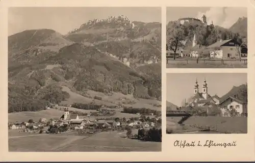 Affichage au Chiemgau, vue de la ville, couru en 1951