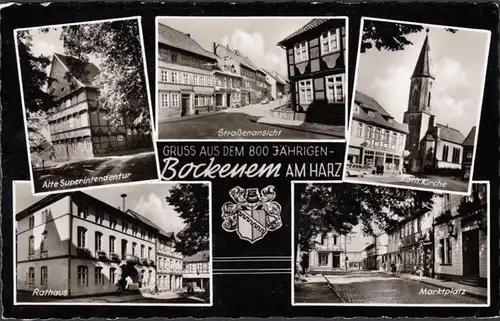 Bockenem, Superintendentur, Rathaus, Kirche, Marktplatz, ungelaufen