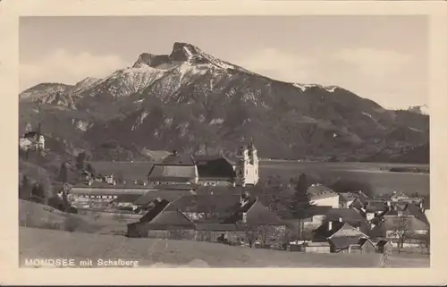 Mondsee mit Schafberg, gelaufen 1949