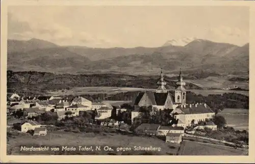 Maria Taferl gegen Schneeberg, Nordansicht, gelaufen 1951