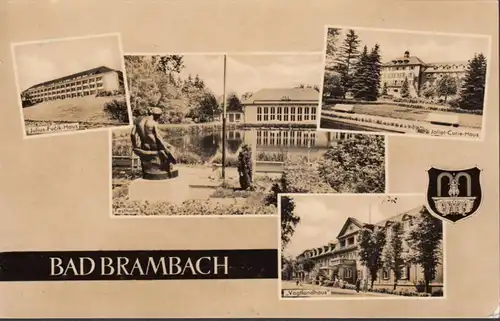 Bad Brambach, Julius Fucik Haus, Vogtlandhaus, Festhalle, gelaufen 1965