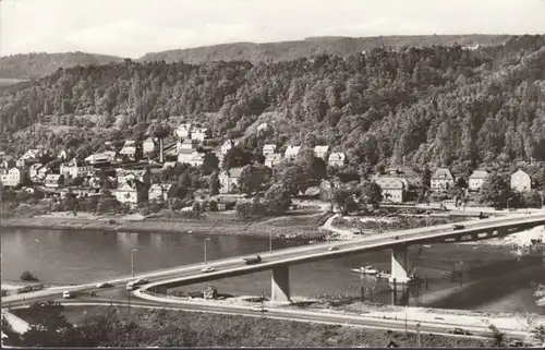 Rathmannsdorf, Stadtansicht mit Brücke, gelaufen 1982