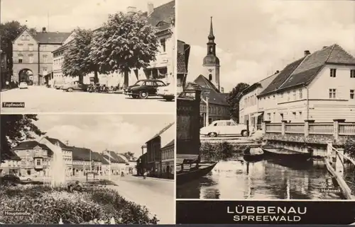 Lübbenau, Topfmarkt, Hauptstrasse, gelaufen