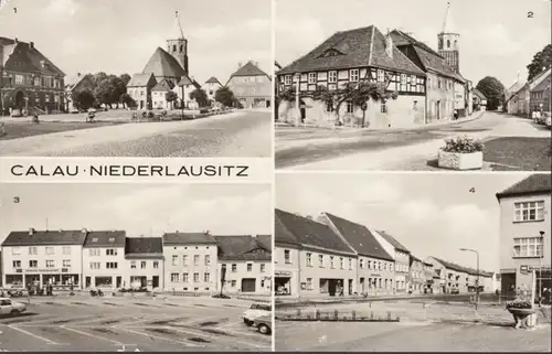 Calau, Kirchstrasse, Cottbuser Strasse, Platz des Friedens, gelaufen 1975