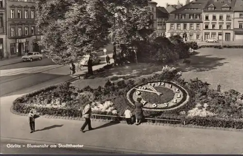 Görlitz, Blumenuhr am Rathaus, gelaufen 1968