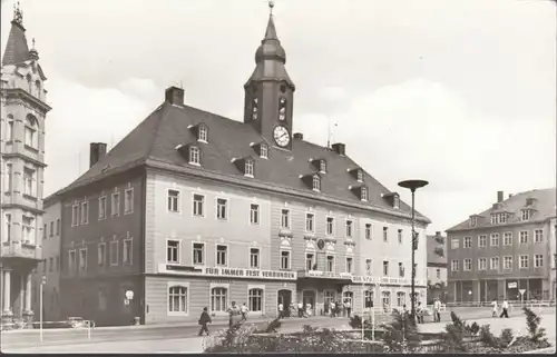 Annaberg- Buchholz, Markt mit Rathaus, ungelaufen